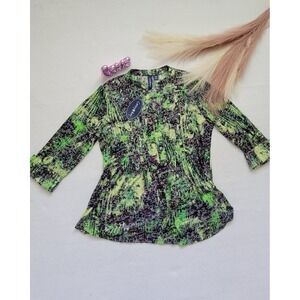 Casey Key PM Petite Midium Stretchy Color Green Long Sleeve